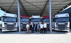 Güler'e 50 adet Scania çekici teslim edildi