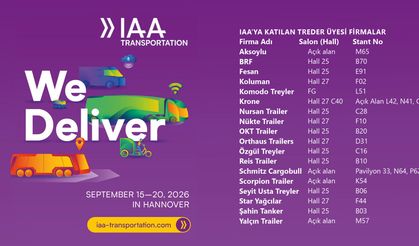IAA Transportatiton 2026'ya 18 TREDER üyesi katılacak