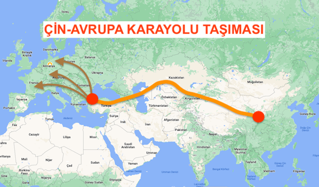 Çin, Avrupa taşımalarında karayoluna öncelik verecek