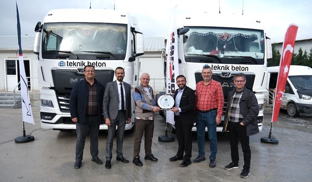 Teknik Beton MAN kamyonlarını Koçaslan Otomotiv'den teslim aldı