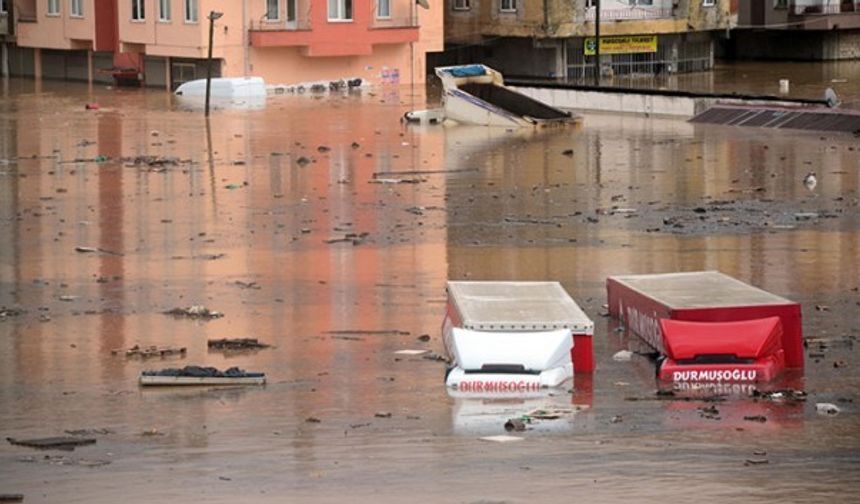 Hopa'da sel felakati tır parklarını da vurdu