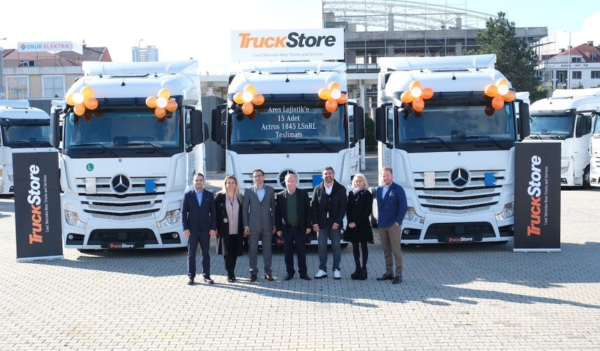 TruckStore, Ares Lojistik’e 15 adet Actros teslim etti