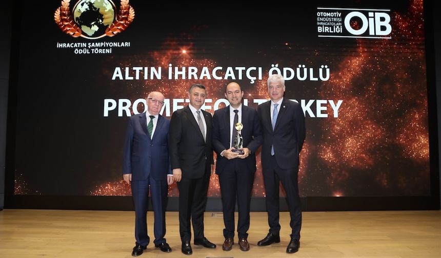 Prometeon Türkiye Altın İhracatçılar Listesi'nde yer aldı.