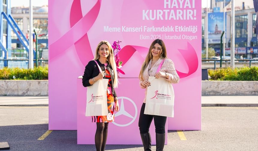 Mercedes, “Meme Kanseriyle Mücadelede Yolumuz Bir” mottosuyla İstanbul Otogarı’ndaydı