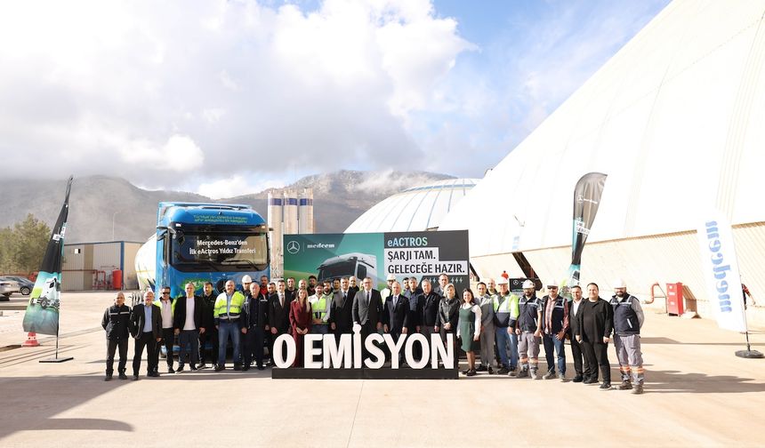 İlk elektrikli eActros 600 Medcem Çimento filosunda