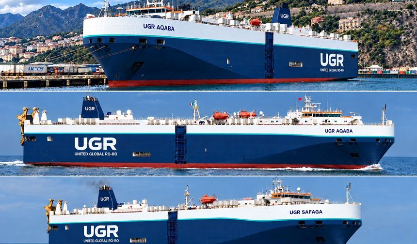 UGR'den filoya iki yeni gemi: Yıllık araç taşıma kapasitesi 700 bini aştı